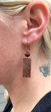 Etched Copper Earrings, Copper Jewelry Earrings, Floral Jewelry Earrings, Nature Jewelry, Copper Dangle Earrings