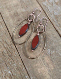 burnt orange copper hoop earrings