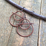 Copper Geometric Earring