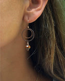 Burnt Orange and Copper Hoop Earring