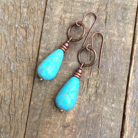 Turquoise Teardrop Earring