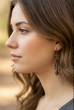 Colorful Red Creek Jasper Dangle Chandelier Copper Earrings, Colorful Stone Beaded Jewelry