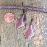 Copper Boho Dangle Earrings, Copper Geometric Jewelry, Antiqued Copper Jewelry, Southwestern Inspired Jewelry, Bohemian Copper Earrings