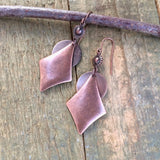 Copper Boho Dangle Earrings, Copper Geometric Jewelry, Antiqued Copper Jewelry, Southwestern Inspired Jewelry, Bohemian Copper Earrings