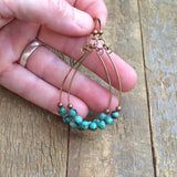 turquoise copper earrings