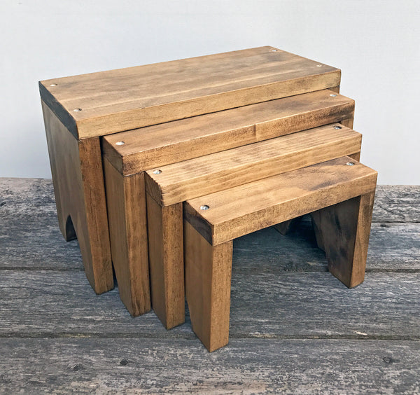 Wood Display Risers, Stacking Retail Shop Product Display, Plant Stand ...