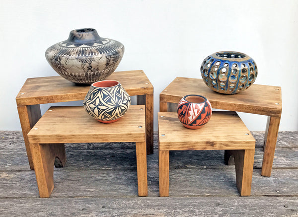 Wood Display Risers, Stacking Retail Shop Product Display, Plant Stand ...