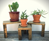 wood product displays table risers wooden plant stand memorabilia
