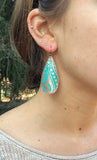 blue boho teardrop earrings