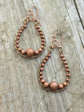 copper hoop earrings