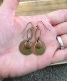 copper boho earrings