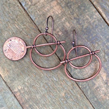 Copper Geometric Earring