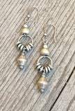 rustic silver earrings