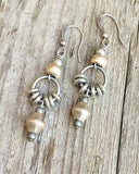 rustic silver earrings